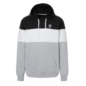 Tri color sueded hoodie
