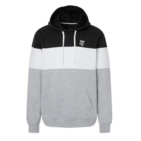 Tri color sueded hoodie
